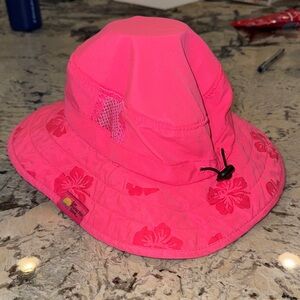 Sun Protection zone Pink safari beach Floral Hat UPF 50